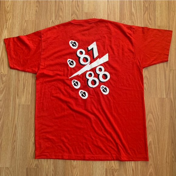 Raging Ram’s Spirit T-shirt Large Russell Athletic Red 80’s Vtg Single Stitch - Picture 5 of 8